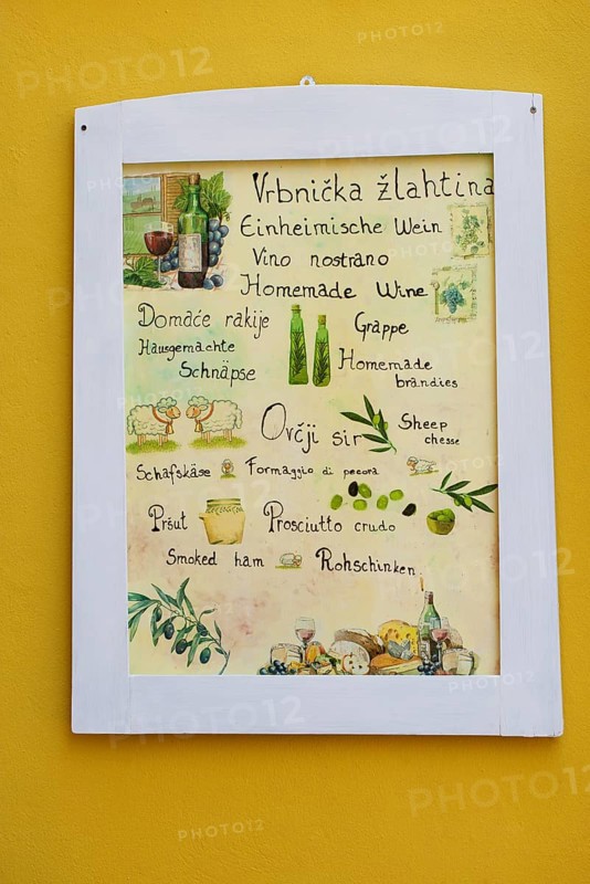 Menu at a restaurant