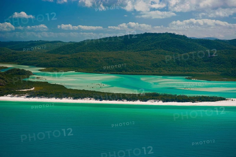 Aerial view of Whitehaven in the Whitsunday Islands