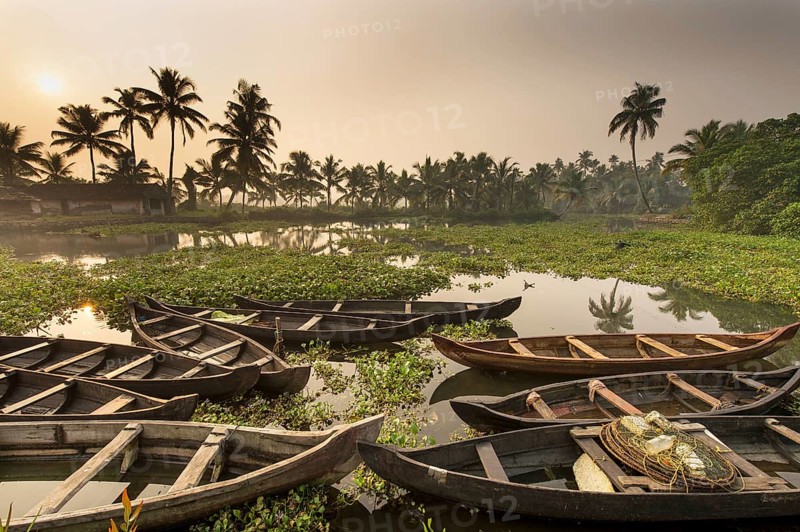 Wooden barges