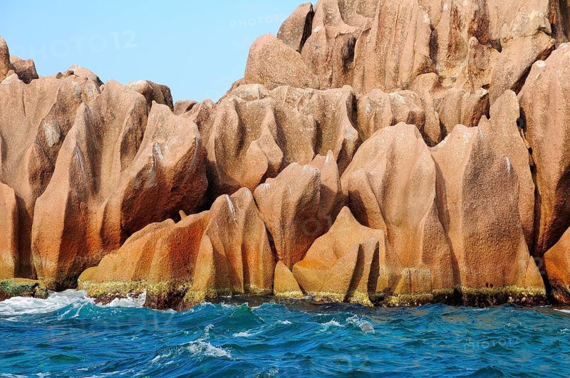 Eroded rocks in the sea