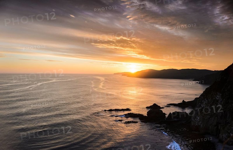 Evening mood at the Pacific coast