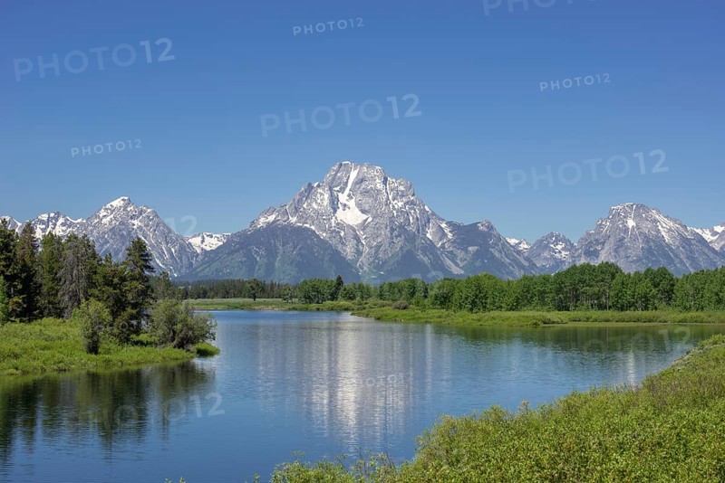 View of Grand Teton National Park from Oxbow Bend