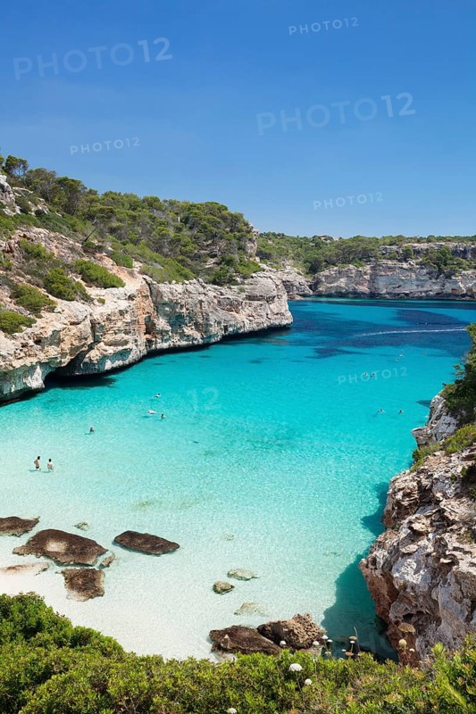 Bay and beach of Cala d'es Moro in Cala S'Almonia