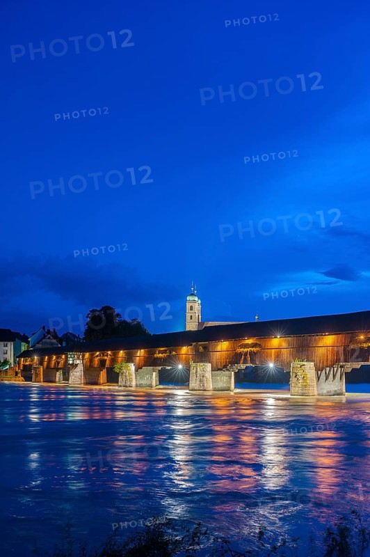 Covered wooden bridge