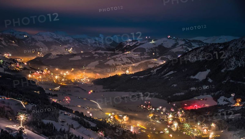 Fireworks over the Alps