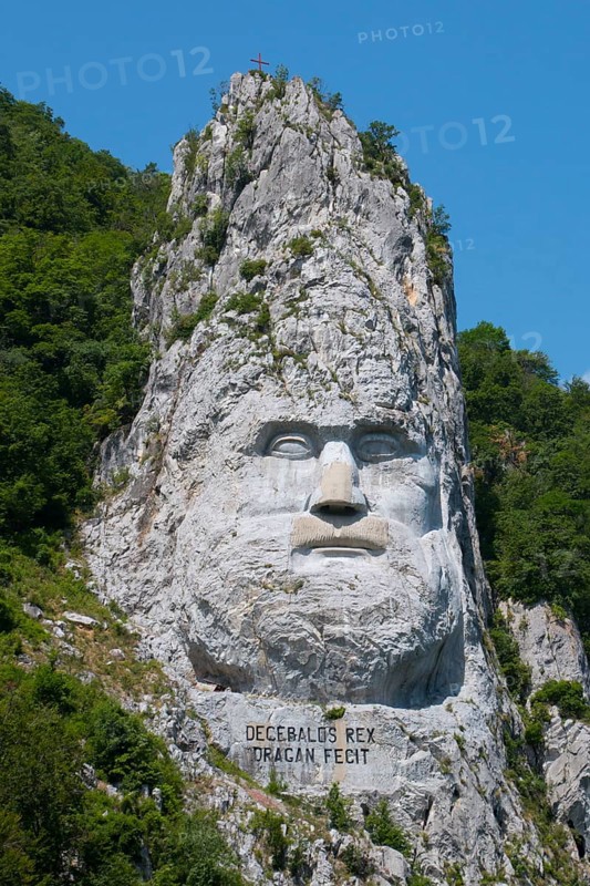 Rock sculpture of Decebalus