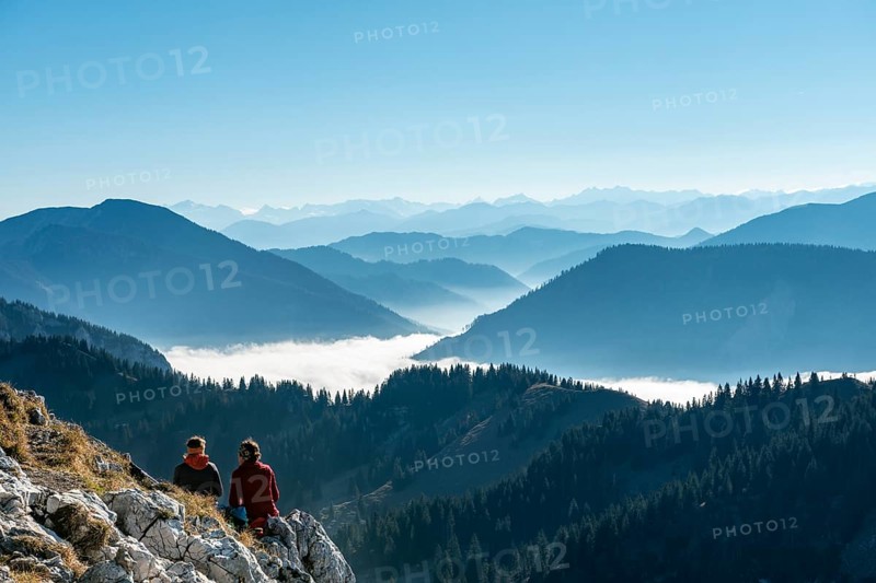 Hikers rest at the summit