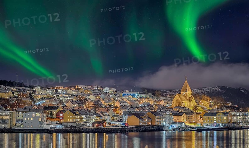 Night photo from the Hurtigruten ship