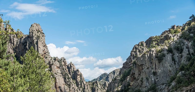 Rocky landscape in the Tavignano Valley