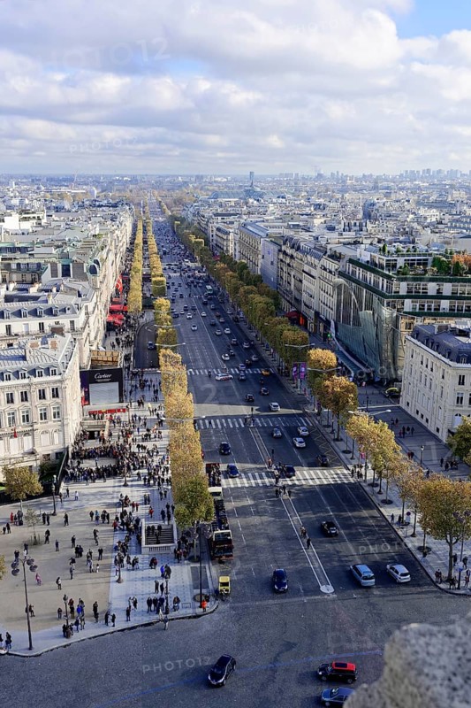 Views of La Defense and the Avenue des Champs-Elysees