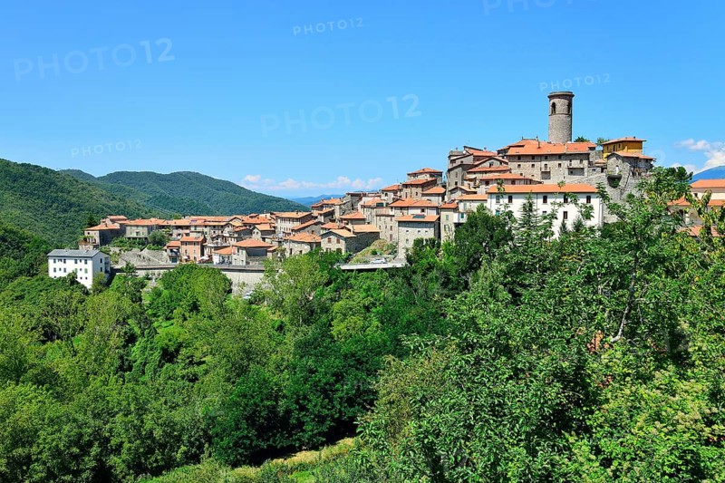 The mountain village of Minucciano in the Apuan Alps