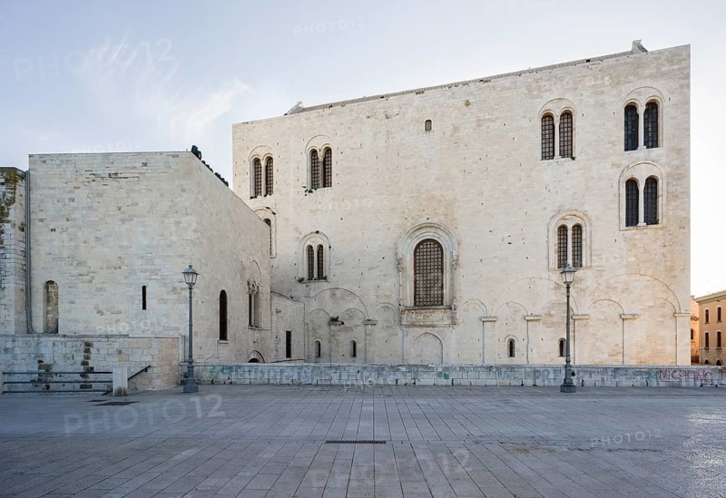East facade of the Romanesque Cathedral Basilica San Nicola