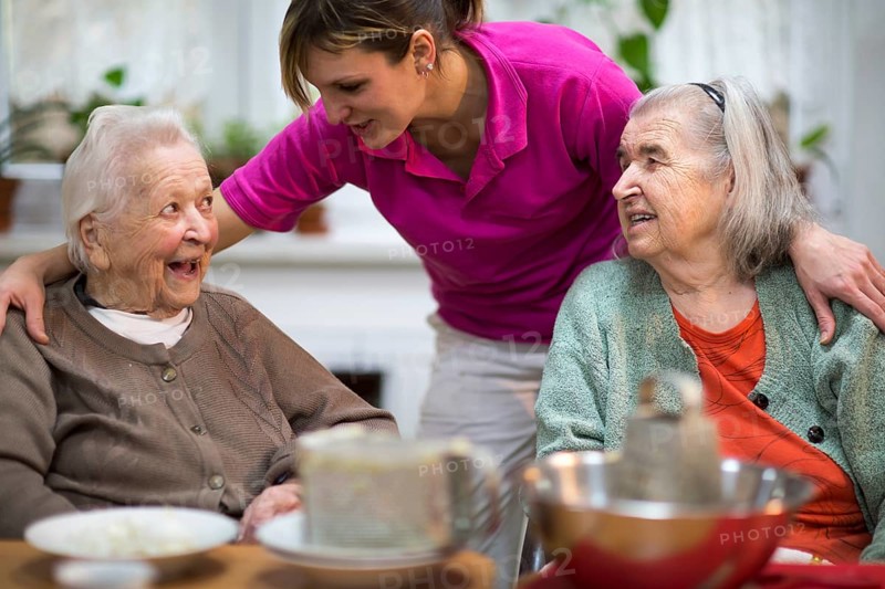 Two elderly women