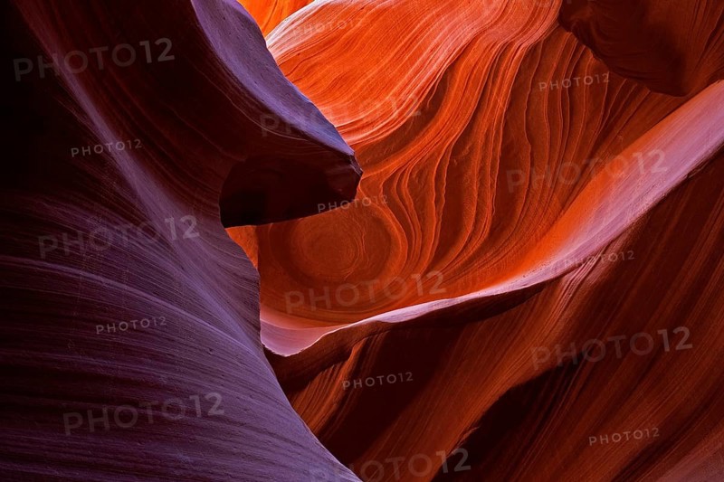 Sandstone formations in Lower Antelope Canyon