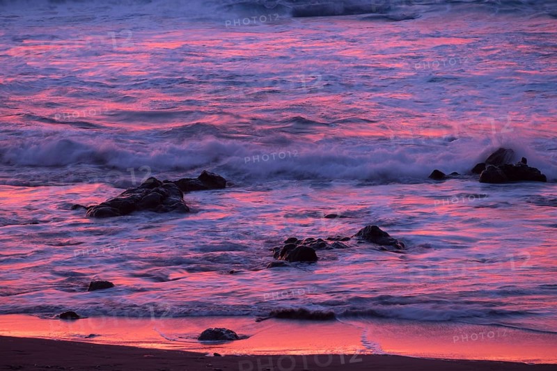 Evening atmosphere by the sea