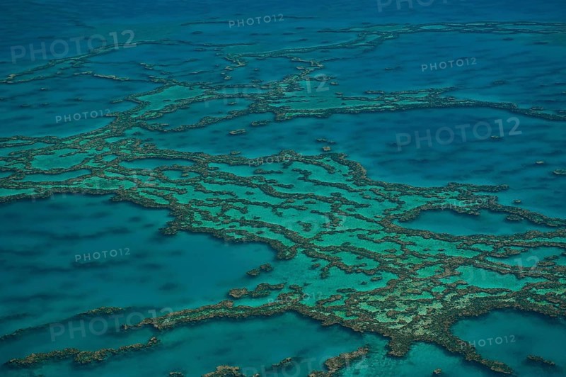 Aerial view of the Great Barrier Reef