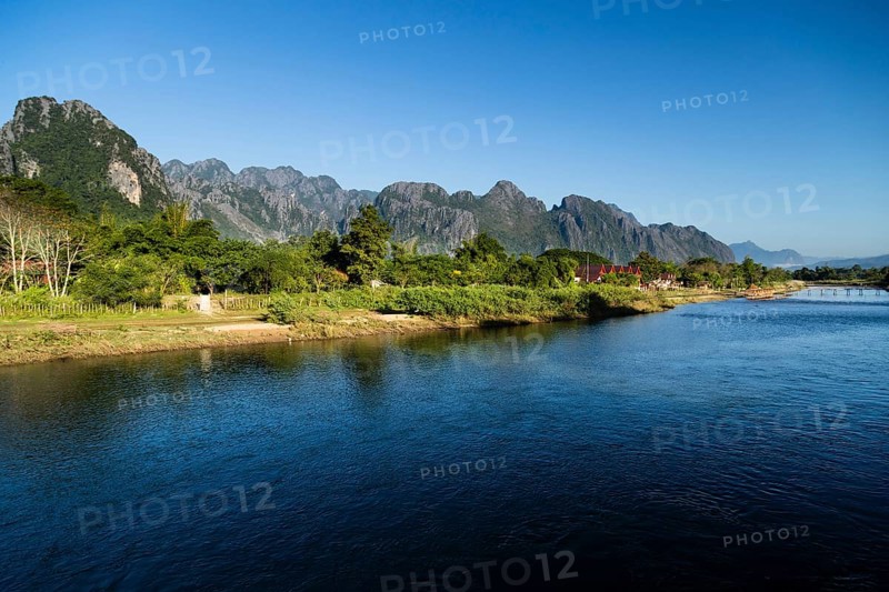 Vang Vieng's limestone karst landscape