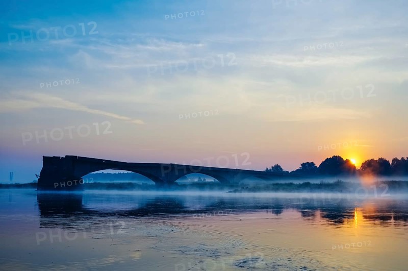 Blown up Oderbrucke bridge from the Second World War