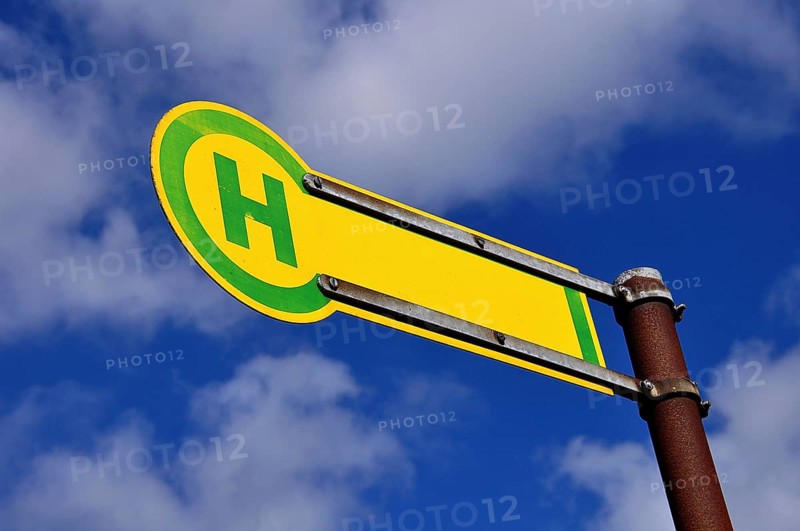 Bus stop sign