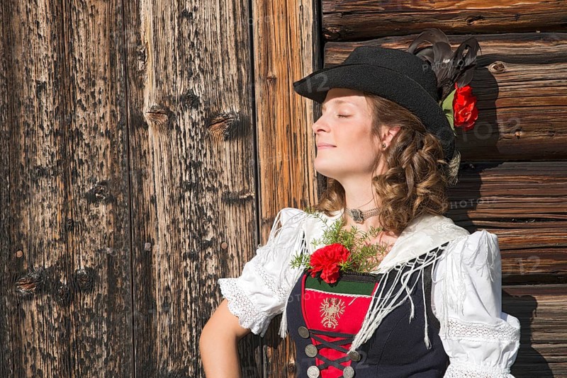Young woman in traditional costume