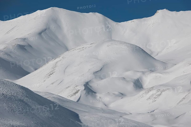 Snowy landscape on Monte Sella di Senes