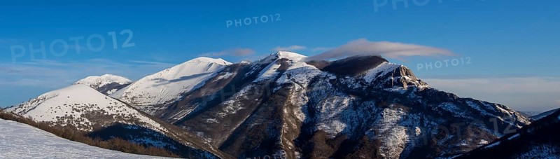 Mount Catria with snow in winter