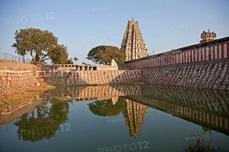 Temple ponda and Gopuram of the Virupaksha Temple