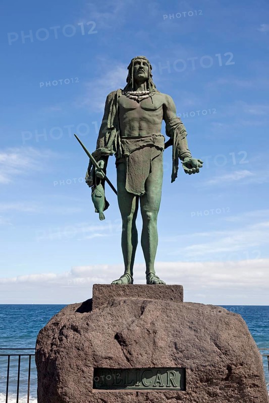 Statue of Guanche king Mencey Pelicar