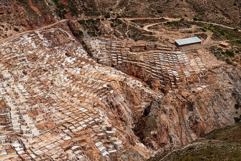 Saltworks in the Sacred Valley of the Incas on the Urubamba