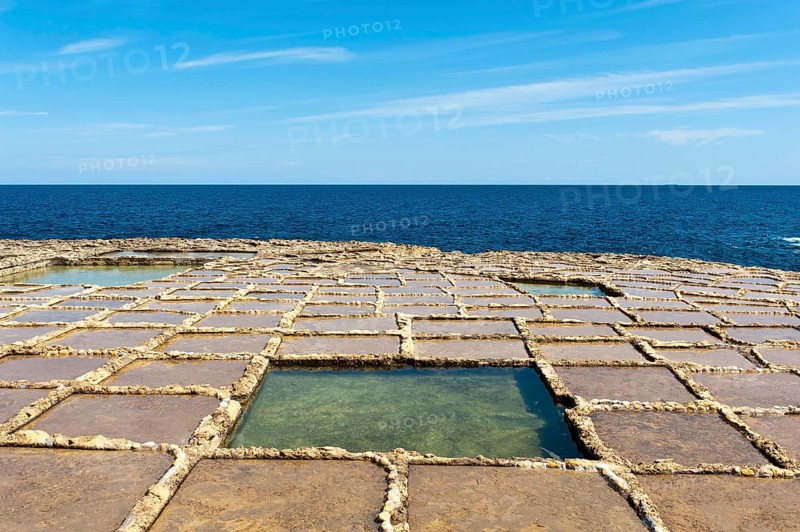 Sea salt extraction in salt pans
