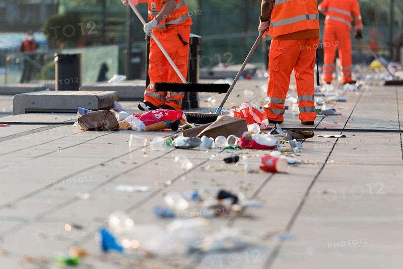 Street sweeper at work