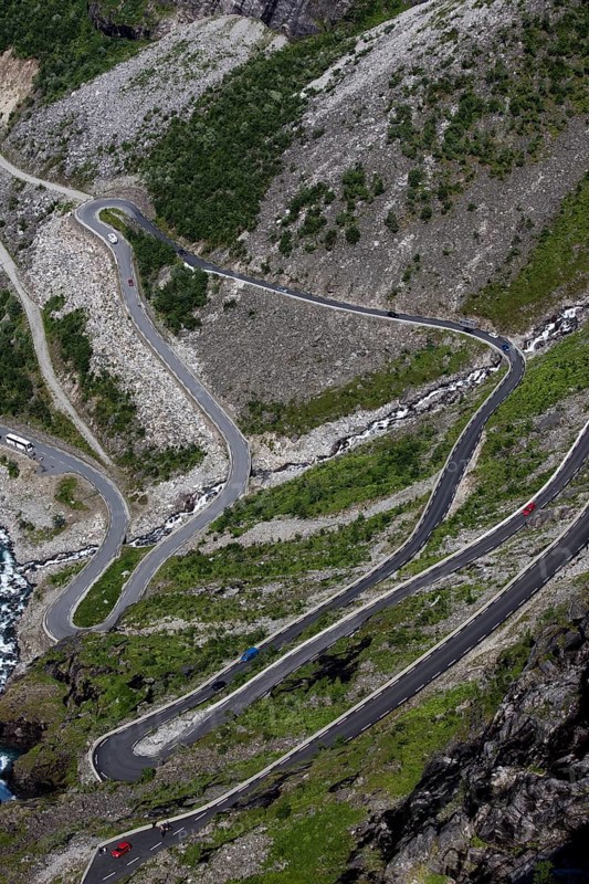 Trollstigen serpentine mountain road