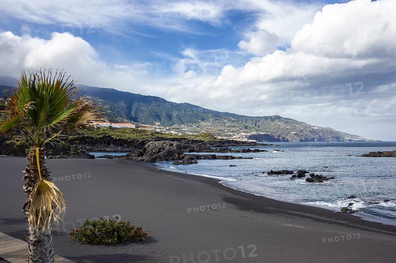 Black sand beach