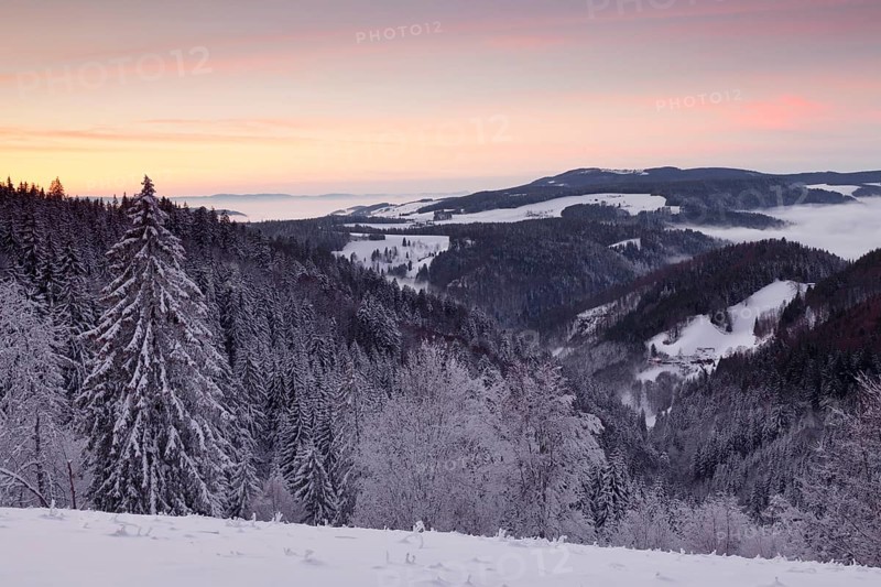 Sunset view from the Black Forest road to Glottertal