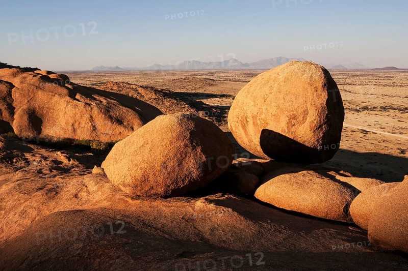 Round rocks in the evening light