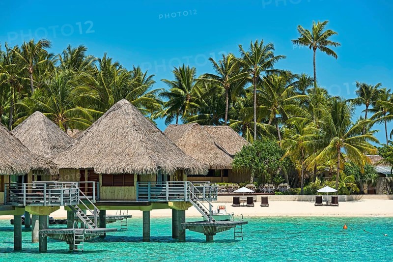 Holiday resort with overwater bungalows