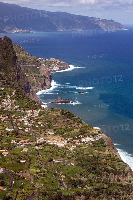 View of Arco de Sao Jorge and the north coast of Madeira