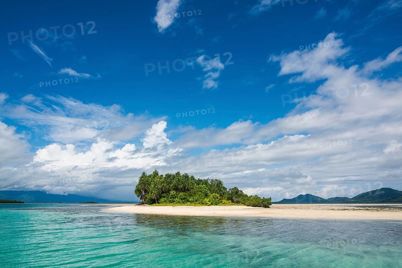 Turquoise water and white sand beach