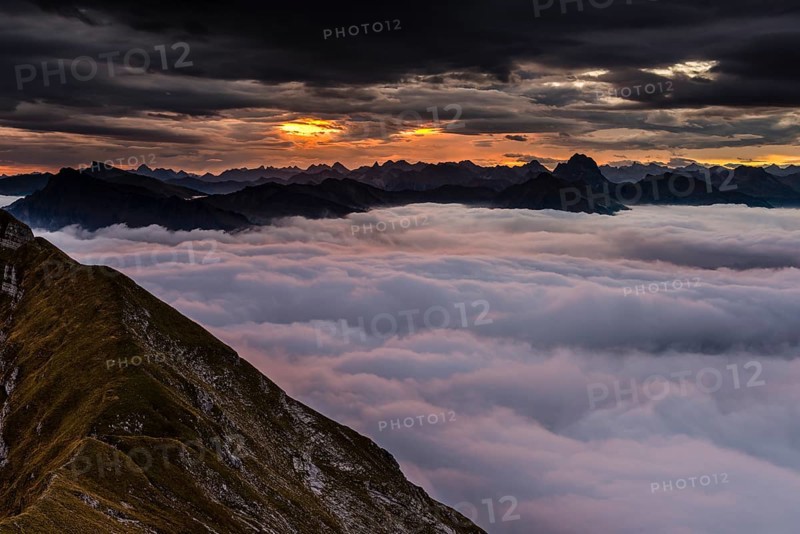 Summit of the Kanisfluh with cloud cover below