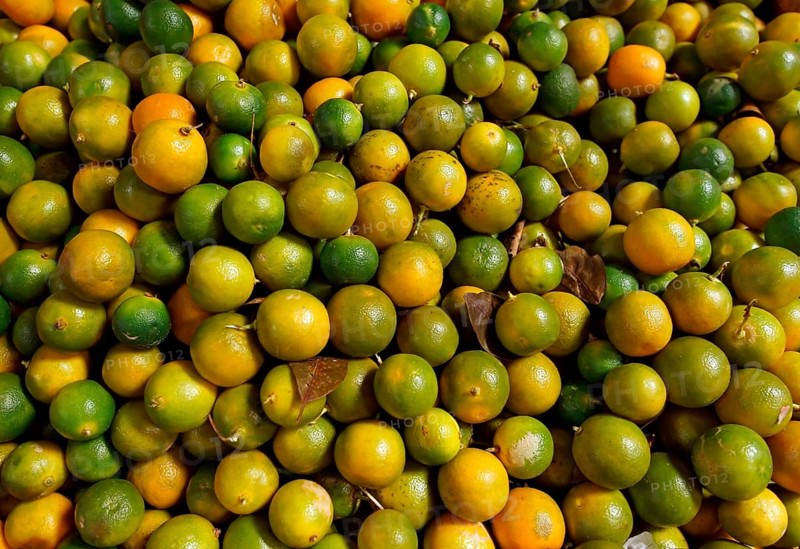 Limes (Citrus aurantiifolia) for sale at a market in Indonesia