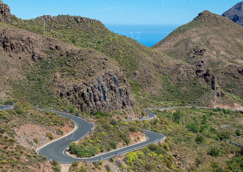 Winding road near San Bartolome de Tirajana