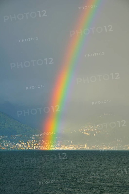 Rainbow on the shore at Lausanne