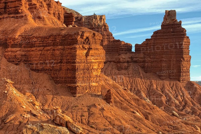 Chimney Rock and sandstone formations