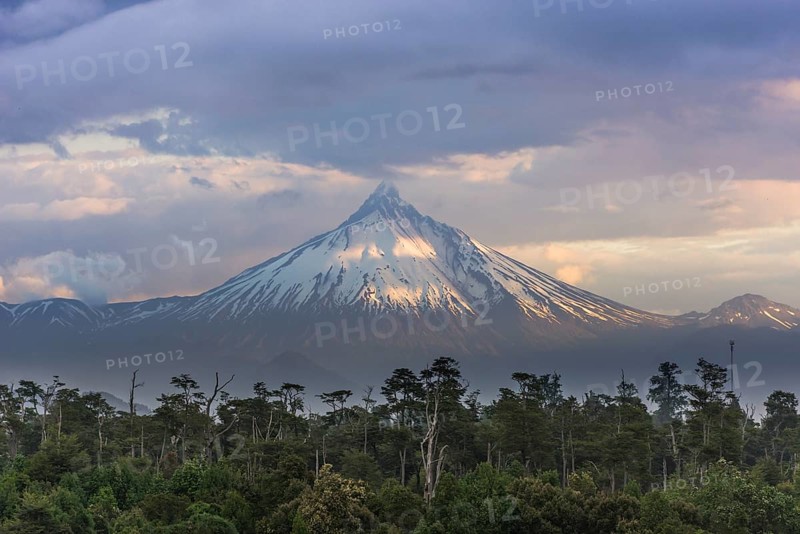 Puyehue volcano in the evening light
