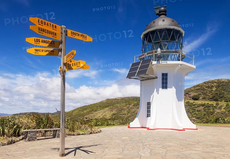 World sign post at Cape Reinga Lighthouse