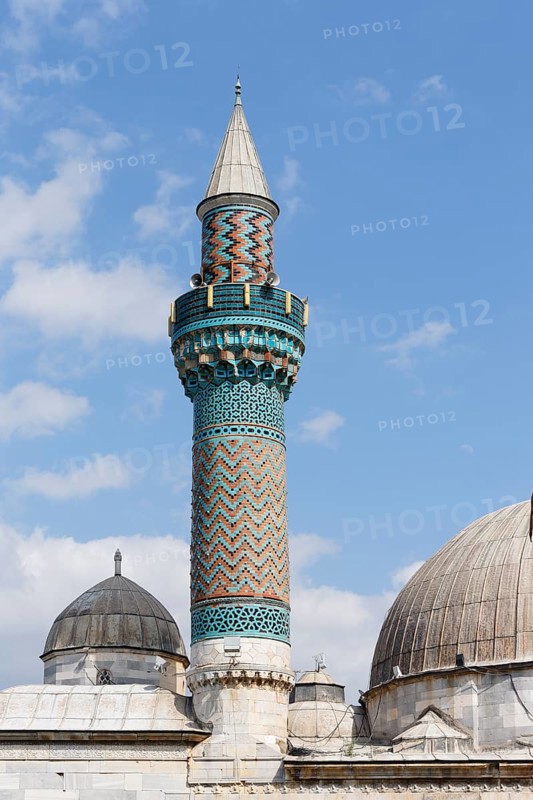 Minaret with faience