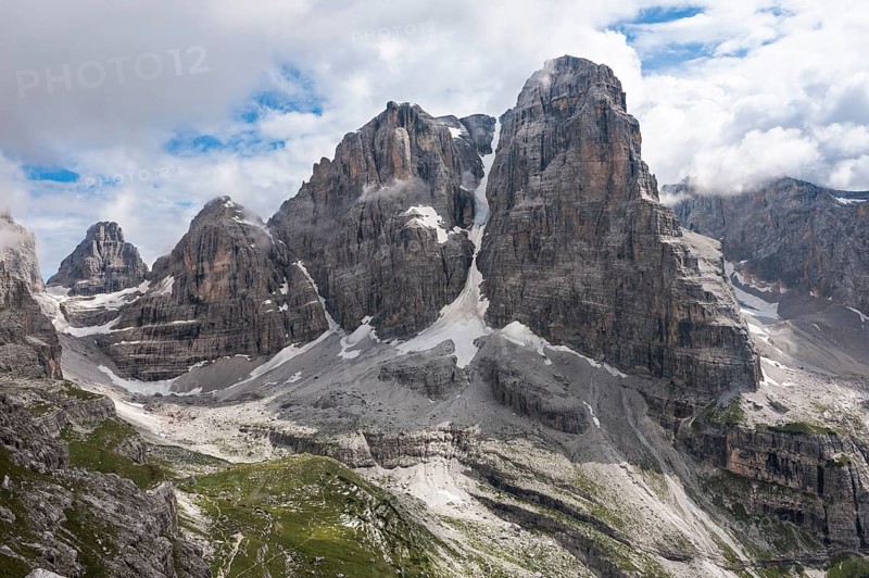Cima Tosa with the famous Canalone Cima Tosa couloir
