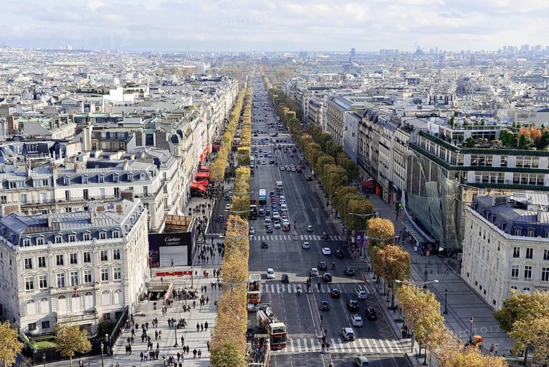 View from the Arc de Triomphe