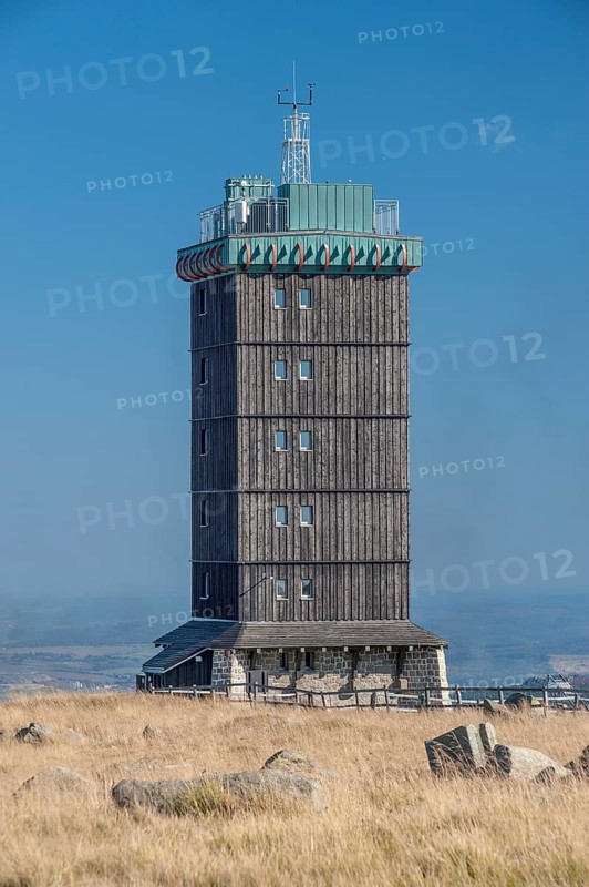 Weather station on the summit of Brocken Mountain