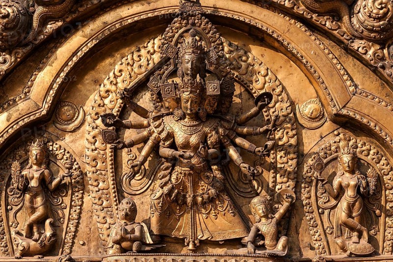 Detail view of Sun Dhoka